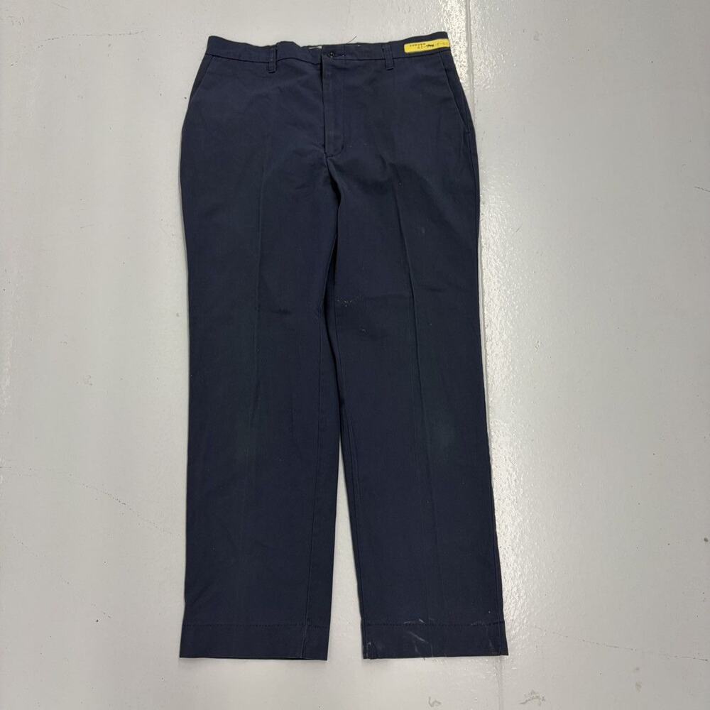 Vintage 80s Red Kap Blue Wide Leg Workwear Chinos 34x30